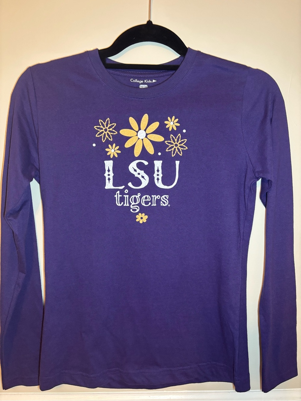 LSU Tigers Long-Sleeve Kids Tee in Purple